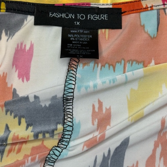 Fashion to Figure Multicolor Abstract Dress - Picture 10 of 10